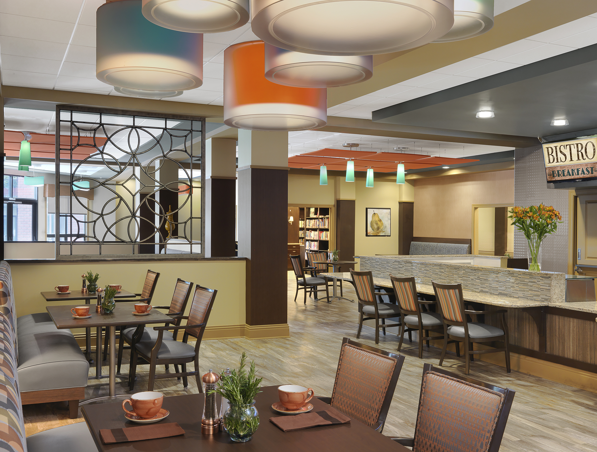 The bistro at Kingswood Senior Living Located in Kansas City, MO.