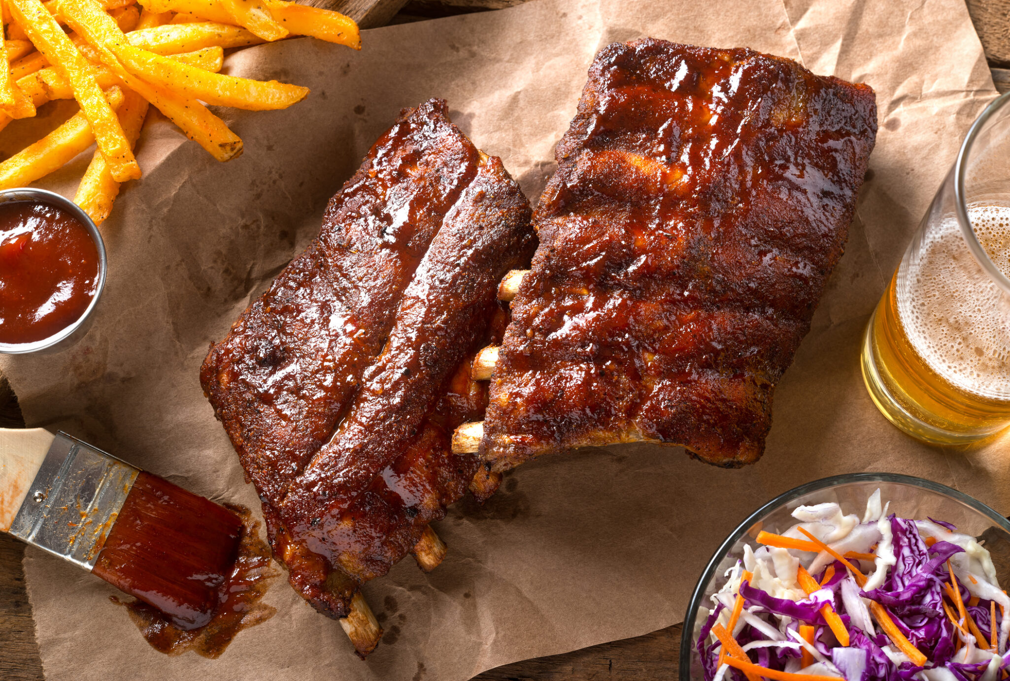 Barbecue Baby Back Ribs being served at Kingswood Senior Living Located in Kansas City, MO.