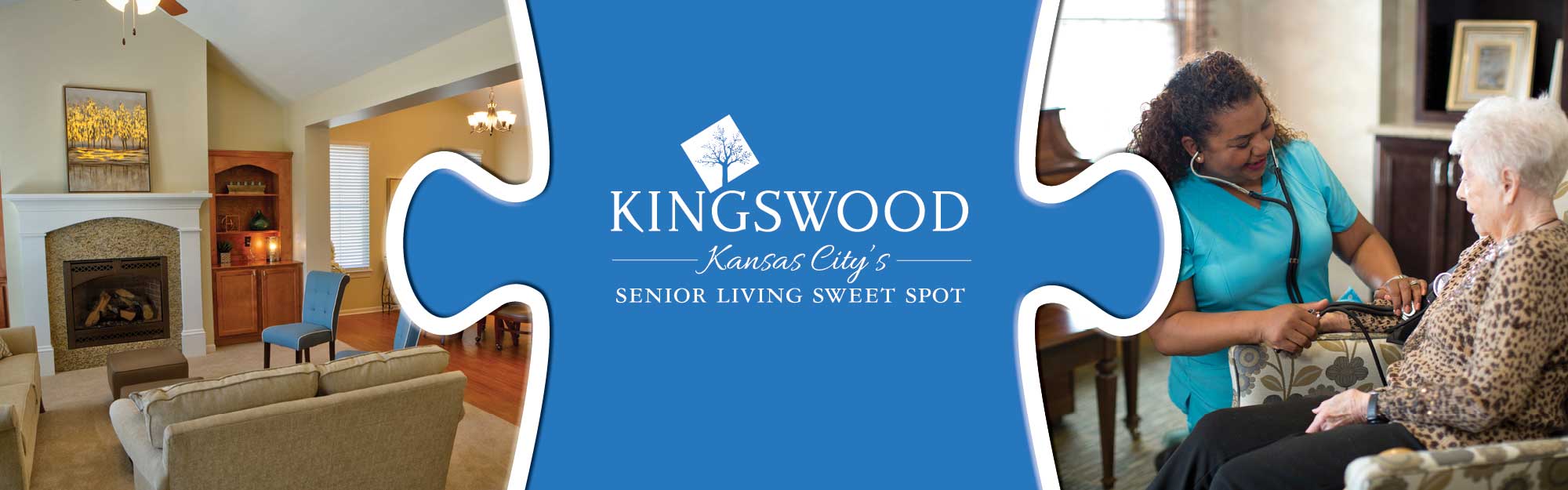 The logo of Kingswood Senior Living Located in Kansas City, MO.