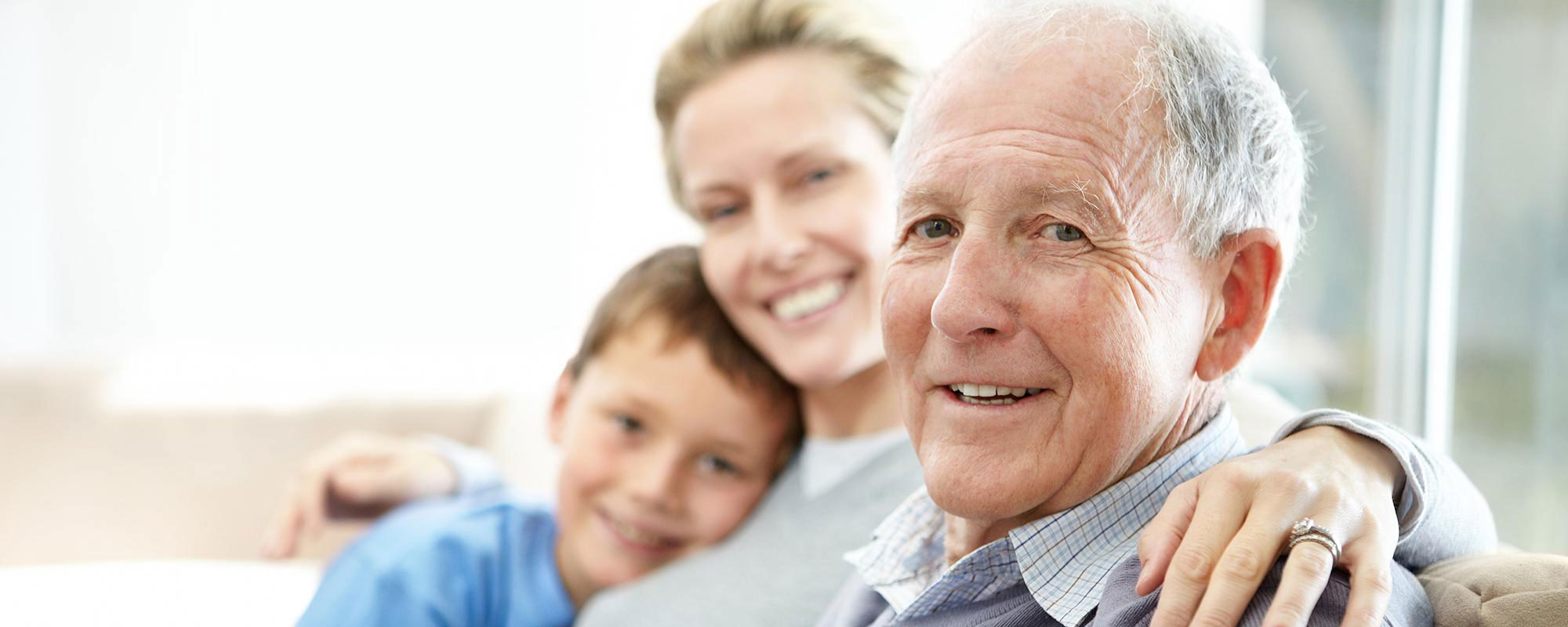 Senior man with his daughter and grandson