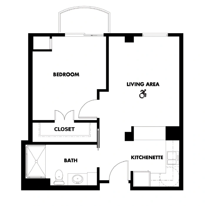Kingswood-Senior-Living_Kensington-Classic-Floorplan_lightbox A one bedroom kensington floorplan at Kingswood Senior Living Located in Kansas City, MO.