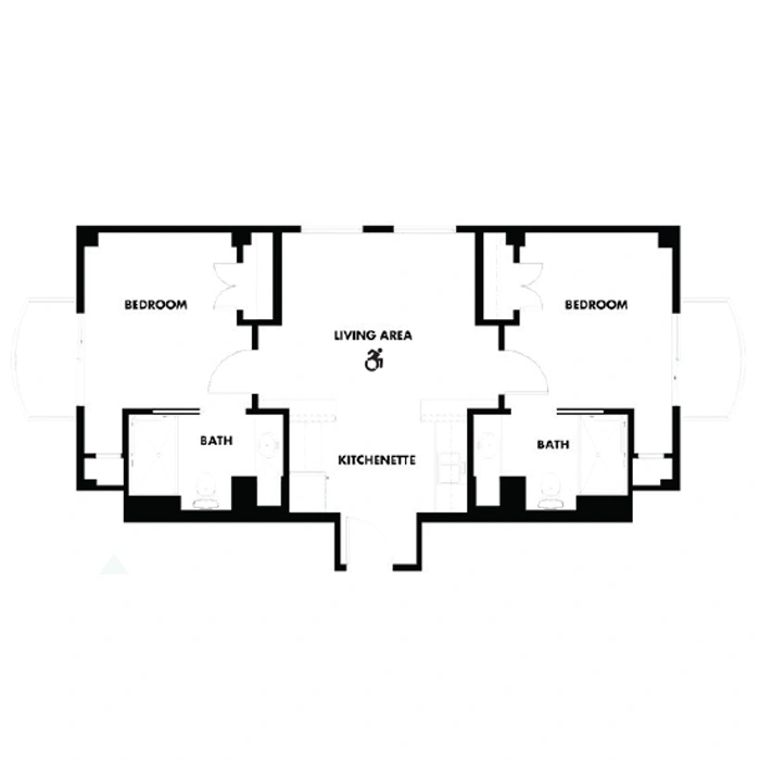 Kingswood-Senior-Living_Kensington-Studio-Shared-Suite-Floorplan_lightbox a two bedroom kensington floor plan at Kingswood Senior Living Located in Kansas City, MO.