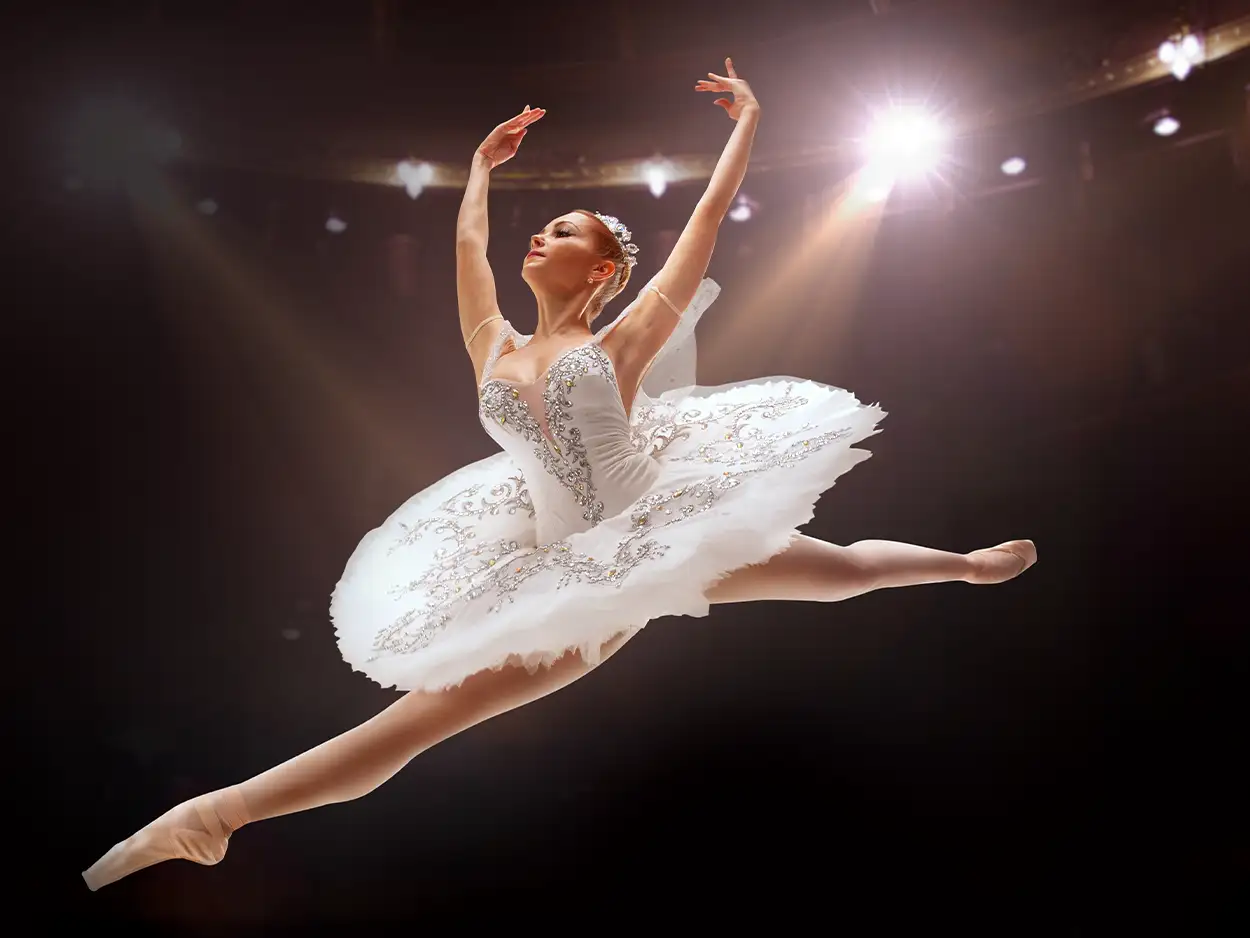 Ballerina jumping